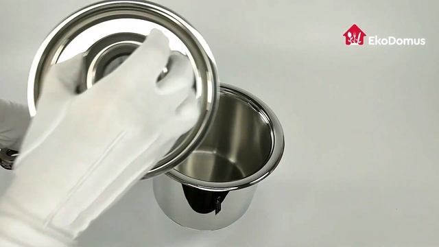 Ковш с крышкой Master Inox 14 см 2 литра нержавеющая сталь смотреть онлайн
