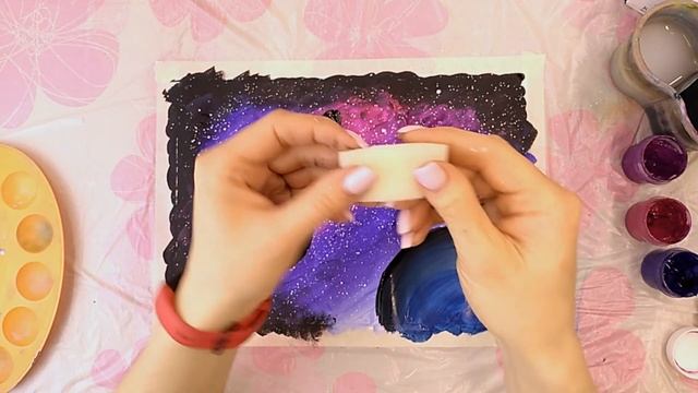 Рисуем космос просто и красиво. смотреть онлайн