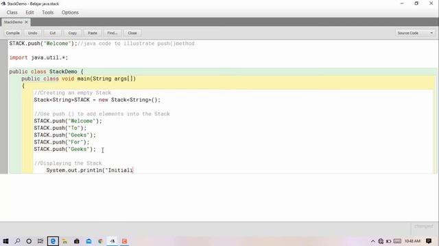 Pemrograman.java.Stack push,part1 смотреть онлайн