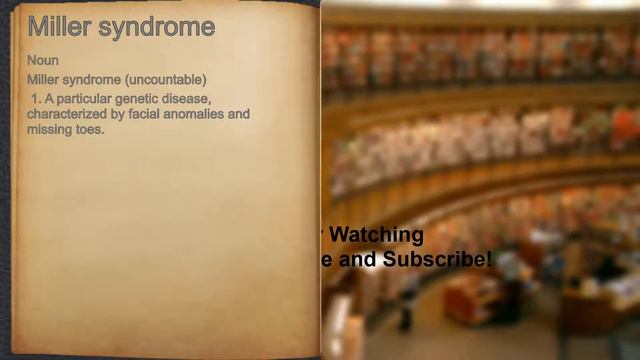 What does Miller syndrome mean? смотреть онлайн