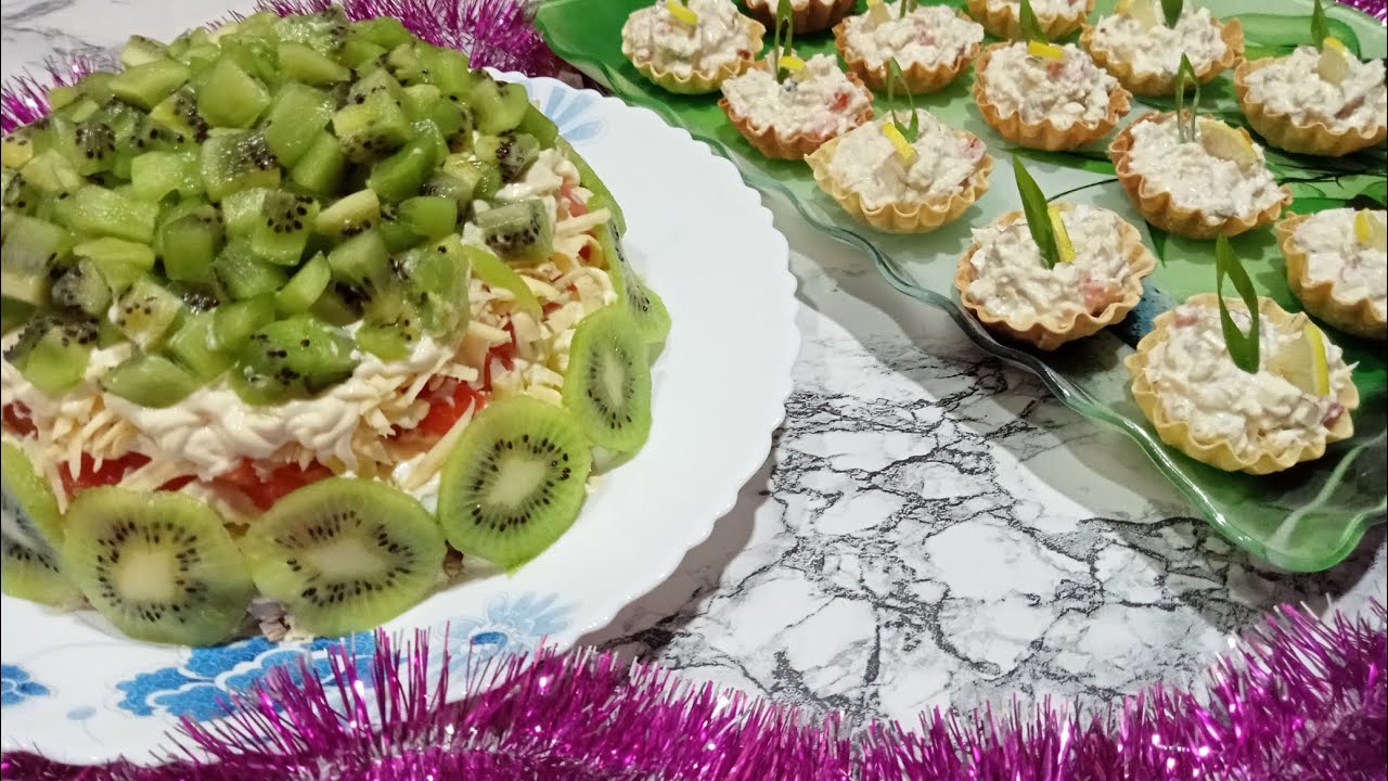 Новогодние рецепты. Салат и закуска для праздничного новогоднего стола смотреть онлайн