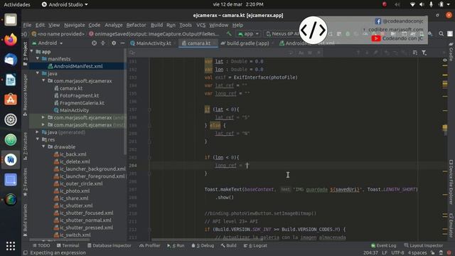 Guardar ubicación GPS en fotografías con kotlin. смотреть онлайн