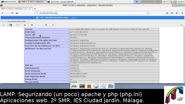 Segurizando apache. Archivo php.ini смотреть онлайн