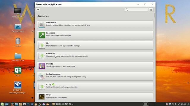 Menu Iniciar do Linux Mint смотреть онлайн