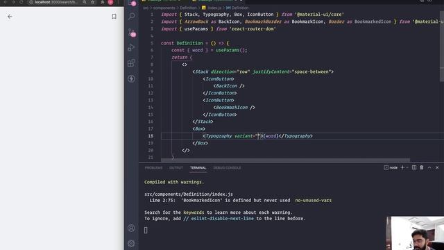 Dictionary Part 6 | React App | Definition Screen смотреть онлайн