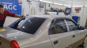 как затонировать заднее стекло. да легко.