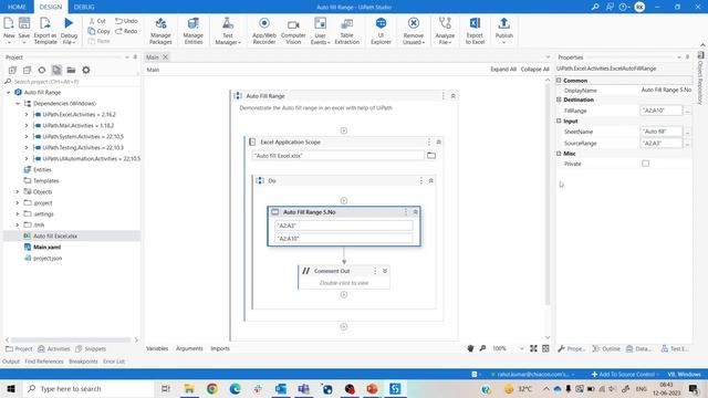 Auto Fill Excel Range | RPA | UiPath | Chiacon