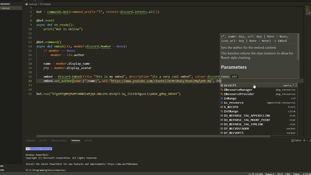 Making a Discord Bot | Part 4: Embeds | Discord.py 2.0 смотреть онлайн