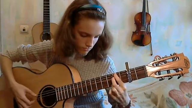 (Joan Osborne) One Of Us - Alina Vlasova guitar cover, comp. by Eric Bazilian. смотреть онлайн