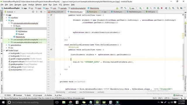 04 Android Room Get Data Programmatically and View | Room SQLite Persistence Library in Urdu/Hindi смотреть онлайн