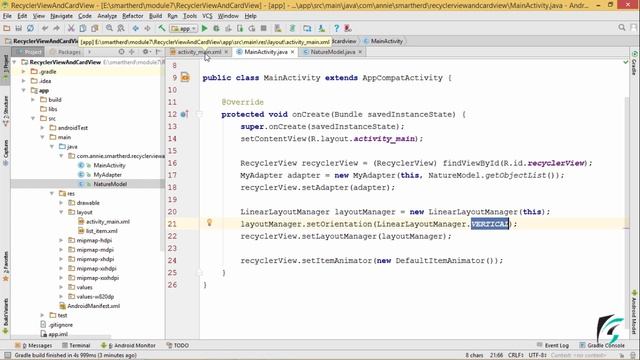 #9.3 Android Recycler View with Card View example. Material Design | Flexible ListView смотреть онлайн
