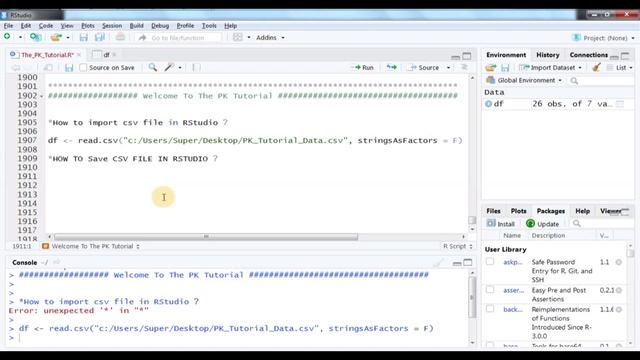 How to save CSV file in R || RStudio || Learn R Programming language in hindi || The PK Tutorial смотреть онлайн
