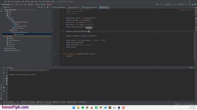 JavaFX MenuBar Tutorial For Beginners смотреть онлайн