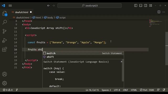JavaScript Array Shift() method | Tutorial For Beginners in Hindi || Adisma смотреть онлайн