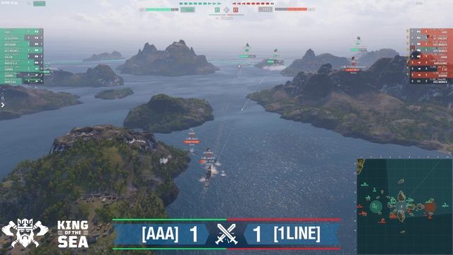 World of Warships - King of the Sea XV - Day 3: Group Stage - Group 7: AAA v 1LINE, Game 3 смотреть онлайн