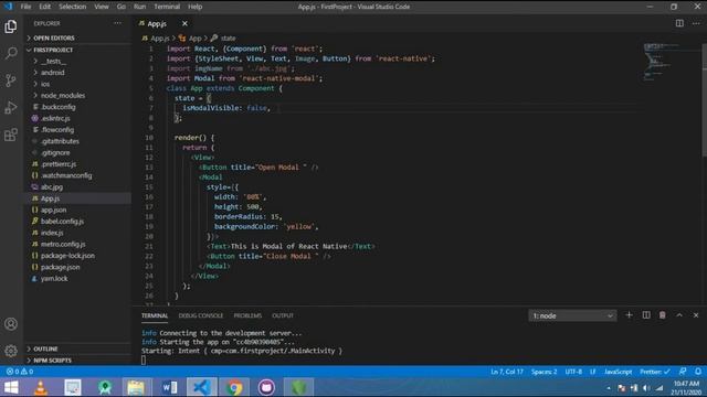 Modal in React Native |2021| tuts by TechWithYasir смотреть онлайн