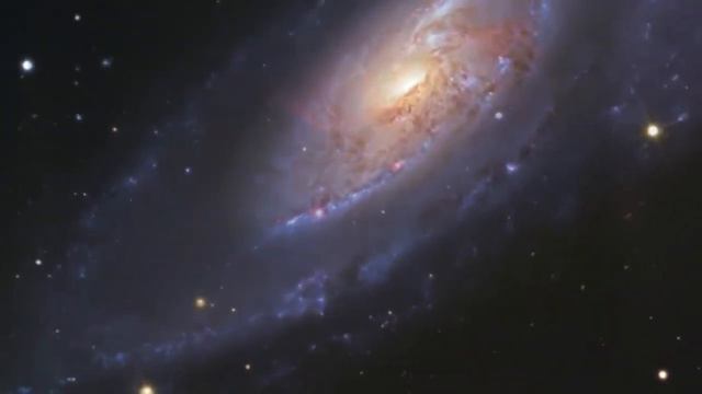 Zoom sequence into spiral galaxy M106 in Canes Venatici смотреть онлайн