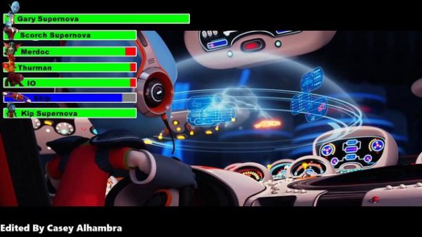 Escape from Planet Earth (2013) Final Battle with healthbars