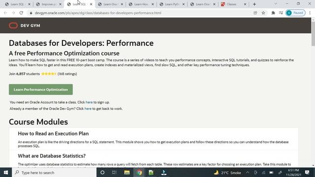 ORACLE Developers Free Courses with Free Certificates | SQL Developer Courses | Oracle Certificatio смотреть онлайн