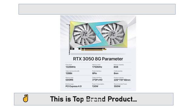 PELADN Full New RTX 3050 8GB Graphic Card смотреть онлайн