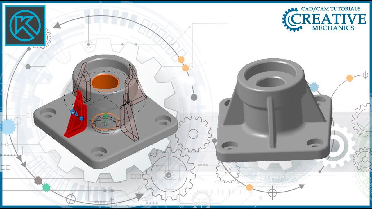 Уроки Компас 3D.Построение рёбер жесткости смотреть онлайн