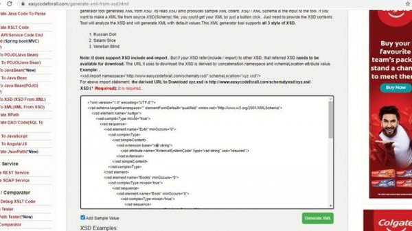 Generate XML from XSD. XSD To XML; XSD To XML Converter Online