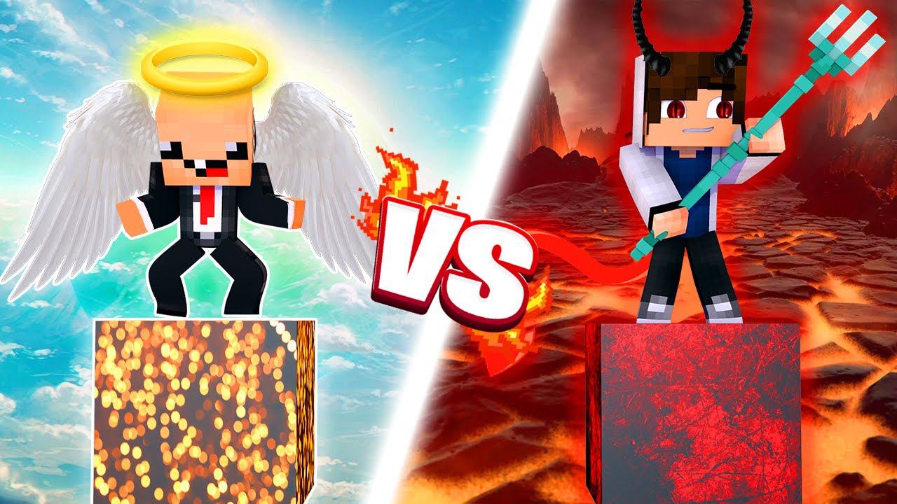 АДОВЫЕ БИТВЫ на Одном Блоке: НУБ VS ПРО ЛакиБлок в Майнкрафт! смотреть онлайн