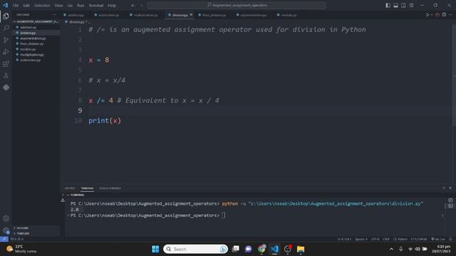 Python Series Ep 11: Augmented Assignment Operators смотреть онлайн