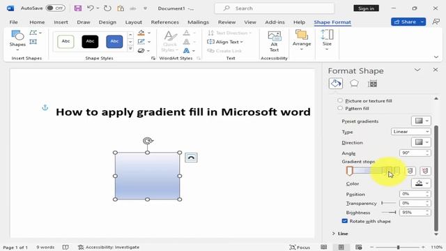 How to gradient fill in Microsoft word 2016 смотреть онлайн
