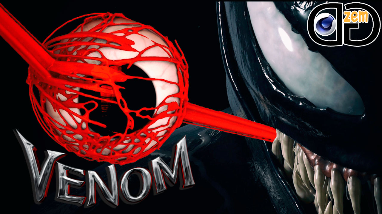 Эффект ВЕНОМ в Cinema 4D смотреть онлайн