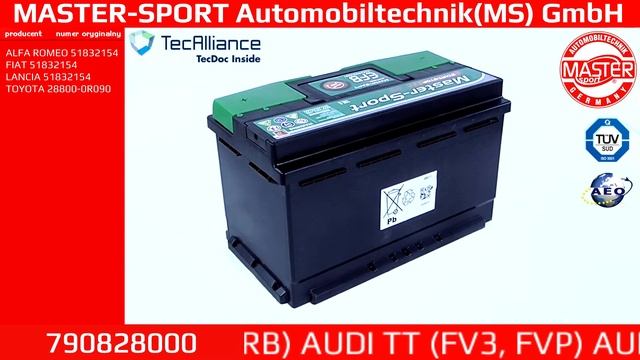 790828000 | STARTER BATTERY | Master-Sport-Automobiltechnik (MS) GmbH смотреть онлайн