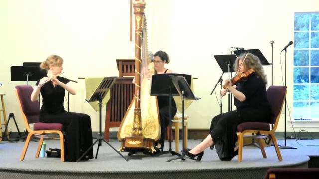 Ravel Sonatine Mv. 2 for Harp, Viola, and Flute performed by Trio à Trois смотреть онлайн