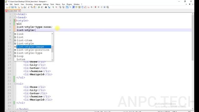 List Style in CSS смотреть онлайн