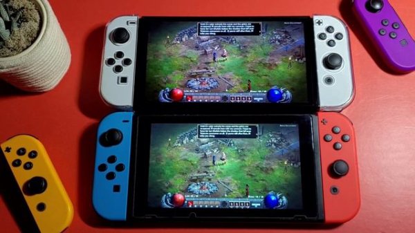 DIABLO 2 RESURRECTED SWITCH OLED VS SWITCH V2 GAMEPLAY FOOTAGE