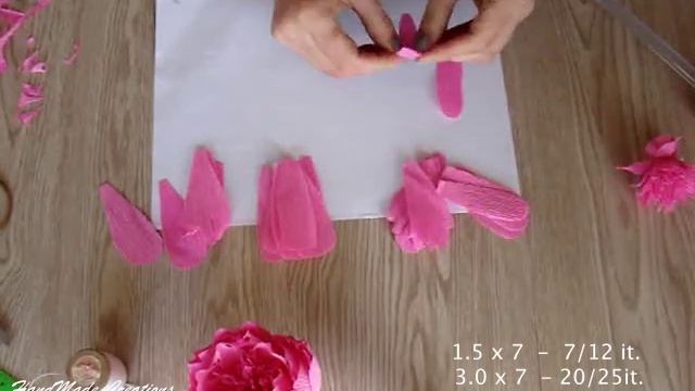 Пионы из гофрированной бумаги / pion made from paper/ Цветы своими руками смотреть онлайн
