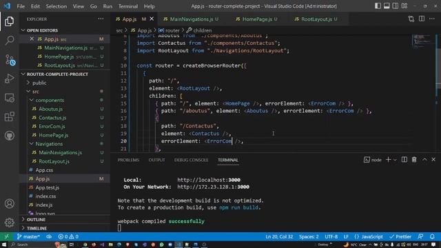 Nested Routes using Navigation Link menus in React Js | React JS Tutorial (full course) - #61 смотреть онлайн