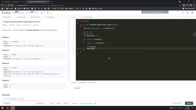 3. Longest Substring Without Repeating Characters (LeetCode) смотреть онлайн
