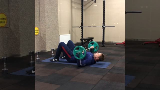 323. Жим штанги, лёжа на полу смотреть онлайн