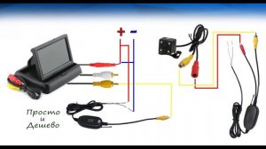 Подключение камеры заднего вида без проводов!