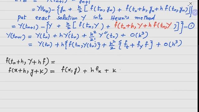 Local Truncation Error of Heun's Method|| Lecture 16 смотреть онлайн