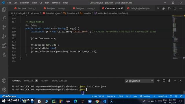 Calculator Using Java GUI смотреть онлайн
