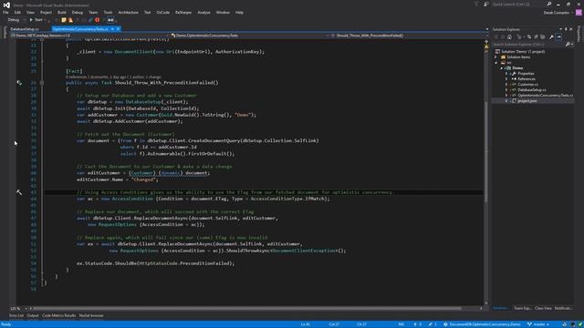 Optimistic Concurrency in DocumentDB | .NET Core смотреть онлайн