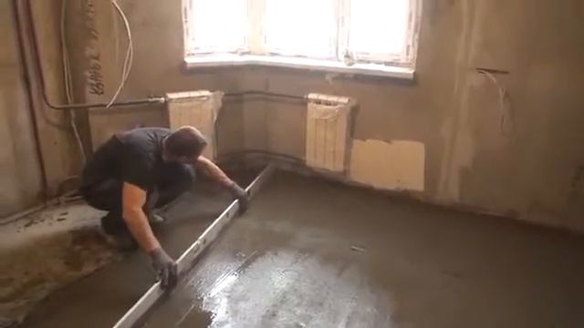 стяжка пола из пескобетона смотреть онлайн