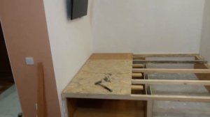 Кровать подиум в нише своими руками