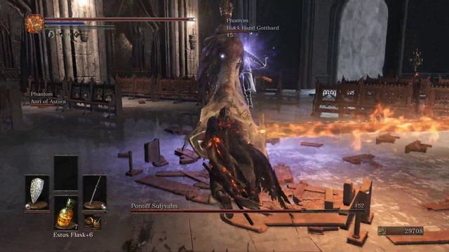 Dark Souls III Pontiff Sulyvahn Boss Fight (with NPC) смотреть онлайн