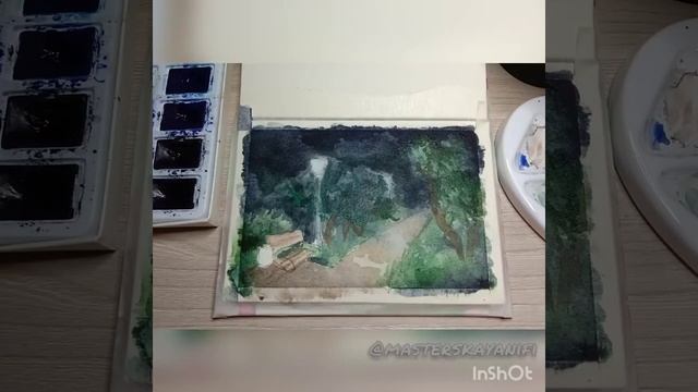 "Ночное освещение" мк акварелью смотреть онлайн