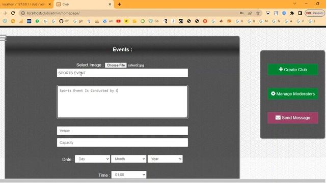 Club Management System in PHP смотреть онлайн