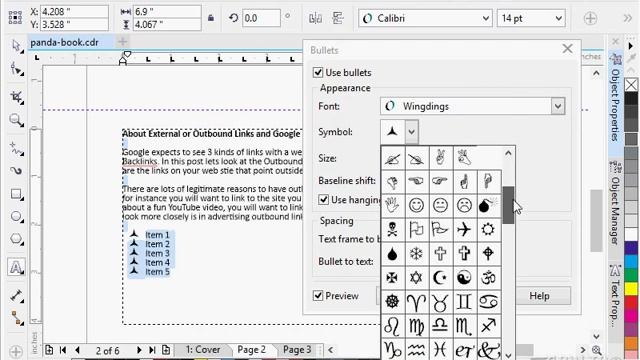 How to use CorelDRAW Bulleted Text Effects Tutorial смотреть онлайн