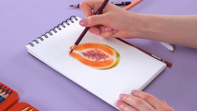 How To Draw Fruit With Colored Pencils | Realistic Drawing (Tutorial) смотреть онлайн
