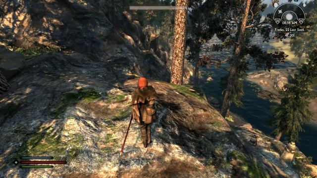 My Skyrim SE new gameplay - Sword training around Riverwood смотреть онлайн